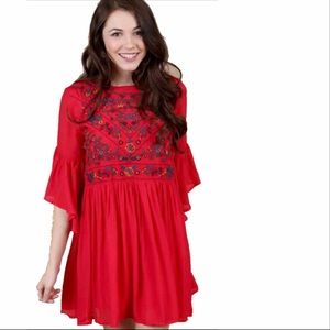 Red babydoll dress
